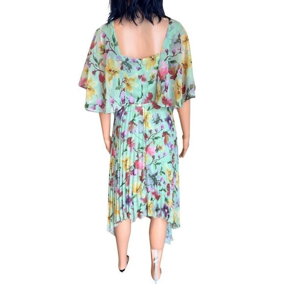 NWT Kensie V Neck Floral Print Chiffon Dress - Picture 8 of 9